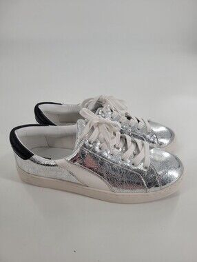 Nordstroom Rack Silver Metallic Low-Top Women's Sneakers Size 8 New